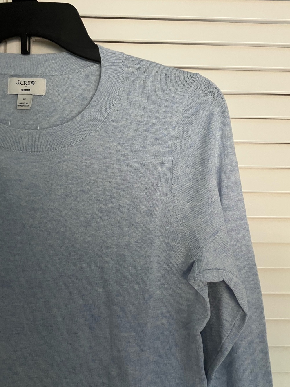 NWT J. Crew Light Blue Teddie Crewneck Sweater ( Size Small ) - Picture 5 of 6